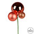 Vickerman N193171 18" Coral Ornament Pick 3/Bg