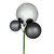 Vickerman N193187 18" Pewter Ornament Pick 3/Bg