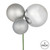 Vickerman N193207 18" Silver Ornament Pick 2/Bg
