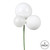 Vickerman N193211 18" White Ornament Pick 2/Bg