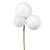 Vickerman N193211 18" White Ornament Pick 2/Bg
