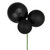 Vickerman N193217 - 18 inch Black 4-Finish Ball Christmas Ornament - 2 Pack
