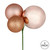 Vickerman N193258 - 18 inch Rose Gold Ball Christmas Ornament - 2 Pack