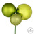 Vickerman N193273 - 18 inch Lime 4-Finish Ball Christmas Ornament - 2 Pack