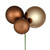 Vickerman N193276 - 18 inch Mocha 4-Finish Ball Christmas Ornament - 2 Pack
