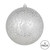Vickerman N195607D - 6 inch Silver Crackle Ball Christmas Ornament - 4 Pack