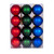 Vickerman N220555 - 3 inch Red, Green, Gold & Blue Ball Christmas Ornament Set - 24 Pack