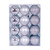 Vickerman N220563 - 3 inch Baby Blue, White & Silver Ball Christmas Ornament Set - 24 Pack
