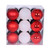 Vickerman N220751 - 4 inch Red, White & Black Ball Christmas Ornament Set - 18 Pack
