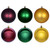 Vickerman N220756 - 4 inch Green, Gold & Burgundy Ball Christmas Ornament Set - 18 Pack