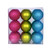 Vickerman N220766 - 4 inch Fuchsia & Lime 4-Finish Ball Christmas Ornament - 18 Pack