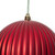 Vickerman N222403DMV 6" Red Matte Lined Ball Ornament 4/Bg