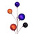 Vickerman N222771 - 10 ft Purple Orange Black Ball Christmas Garland - Unlit