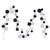Vickerman N222791 - 10 ft White Black Ornament Garland - Unlit