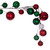 Vickerman N222793 - 10 ft White Red Green Ornament Christmas Garland - Unlit
