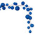 Vickerman N222802 - 10 ft Blue Ornament Garland - Unlit