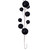Vickerman N222817 - 10 ft Black Ornament Garland - Unlit