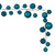 Vickerman N222841 - 10 ft Dark Teal Ornament Garland - Unlit