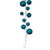 Vickerman N222841 - 10 ft Dark Teal Ornament Garland - Unlit