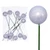 Vickerman N222907PV - 3 inch Ball, 18 inch Stick Silver Pearl Christmas Ornament Pick - 12 Pack