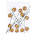 Vickerman N222908PV - 3 inch Ball, 18 inch Stick Gold Pearl Christmas Ornament Pick - 12 Pack