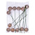 Vickerman N222943PV - 3 inch Ball, 18 inch Stick Oat Pearl Christmas Ornament Pick - 12 Pack