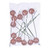 Vickerman N222958PV 3" x 18" Rose Gld Pearl Ball Stick 12/Bg