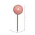 Vickerman N222958PV 3" x 18" Rose Gld Pearl Ball Stick 12/Bg