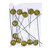 Vickerman N222973PV 3" x 18" Lime Pearl Ball Stick 12/Bag