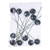 Vickerman N222974PV - 3 inch Ball, 18 inch Stick Green Pearl Christmas Ornament Pick - 12 Pack