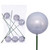 Vickerman N223107PV 4" x 18" Silver Pearl Ball Stick 6/Bag 