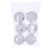 Vickerman N223111SV 4" x 18" White Shiny Ball Stick 6/Bag
