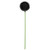Vickerman N223117SV 4" x 18" Black Shiny Ball Stick 6/Bag
