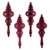 Vickerman N500221 7" Berry Red Finial 4 Finish Asst 8/Bx