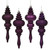 Vickerman N500226 7" Plum Finial 4 Finish Asst 8/Bx