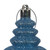 Vickerman N500229 - 7 inch Periwinkle 4-Finish Finial Christmas Ornament - 8 Pack
