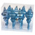 Vickerman N500229 - 7 inch Periwinkle 4-Finish Finial Christmas Ornament - 8 Pack