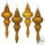 Vickerman N500230 7" Ant. Gold Finial 4 Finish Asst 8/Bx