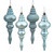 Vickerman N500232 7" Baby Blue Finial 4 Finish Asst 8/Bx