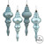 Vickerman N500232 7" Baby Blue Finial 4 Finish Asst 8/Bx
