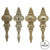 Vickerman N500238 - 7 inch Champagne 4-Finish Finial Christmas Ornament - 8 Pack