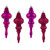  Vickerman N500270 7" Fuchsia Finial 4 Finish Asst 8/Bx 
