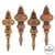 Vickerman N500276 7" Mocha Finial 4 Finish Asst 8/Bx
