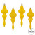  Vickerman N500278 7" Yellow Finial 4 Finish Asst 8/Bx 