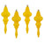 Vickerman N500278 7" Yellow Finial 4 Finish Asst 8/Bx