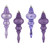  Vickerman N500286 7" Lavender Finial 4 Finish Asst 8/Bx 