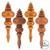 Vickerman N500288 - 7 inch Copper 4-Finish Finial Christmas Ornament - 8 Pack