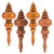 Vickerman N500288 - 7 inch Copper 4-Finish Finial Christmas Ornament - 8 Pack