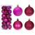 Vickerman N590659 2.4" Hot Pink 4 Finish Orn Asst 24/Box