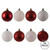 Vickerman N590660 - 2.4 inch Red & White Glitter Ball Christmas Ornament - 24 Pack